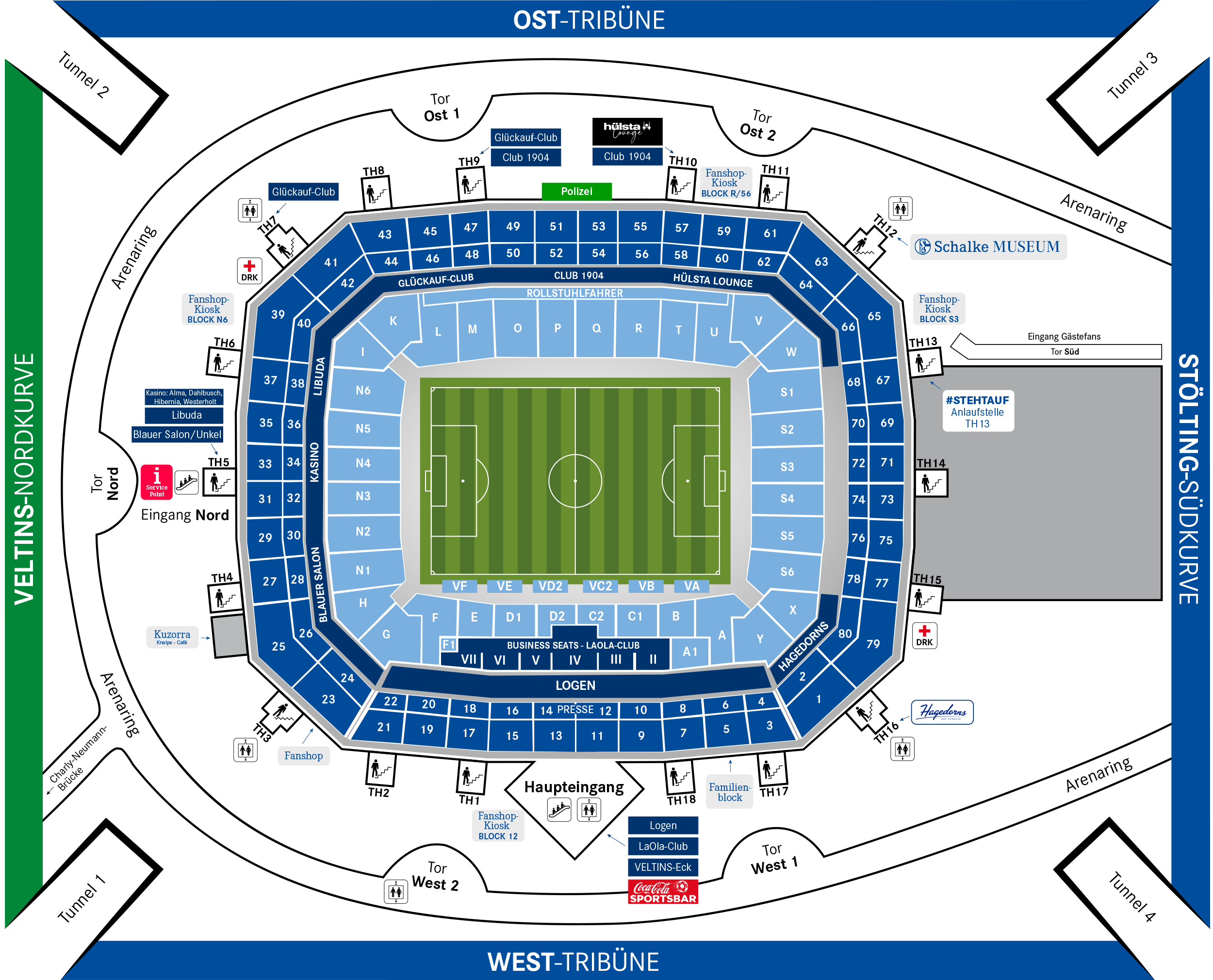 Stadionplan Schalke